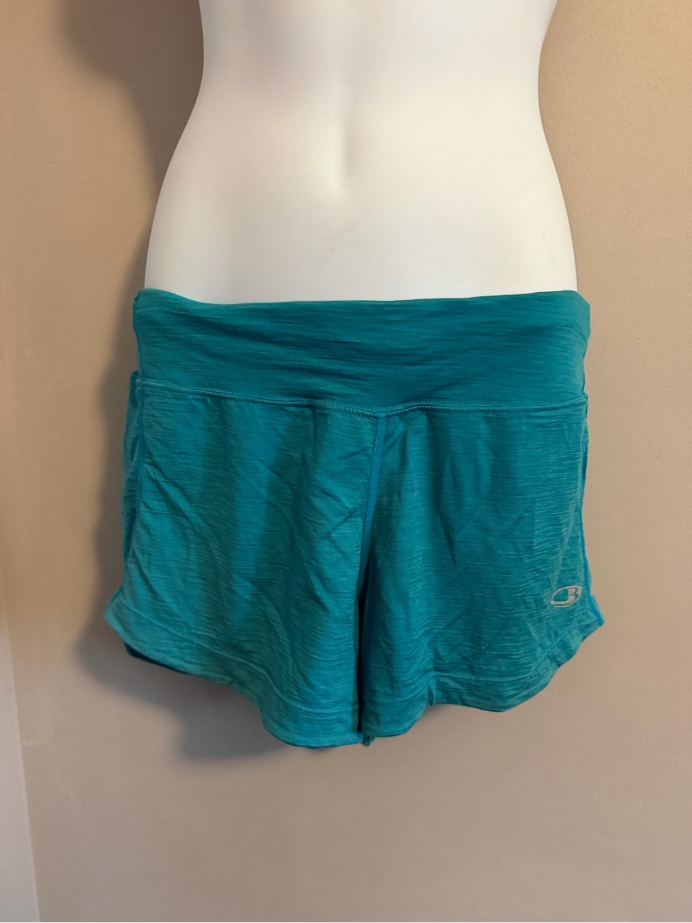 Icebreaker GT Merino Wool Running Shorts Drawstring Teal L